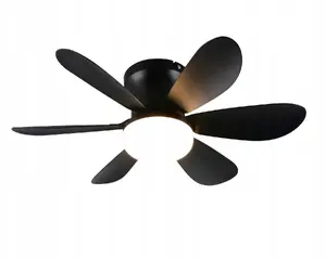 Ronic Zyle REALITY melns ventilators ar gaismu 8W 850lm