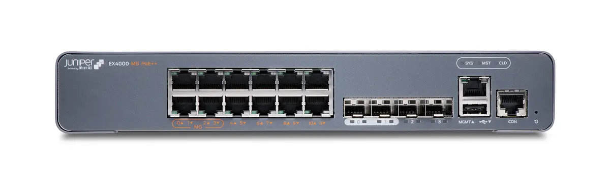 Pārvaldāms L2/L3 tīkla slēdzis Juniper EX4000-12MP