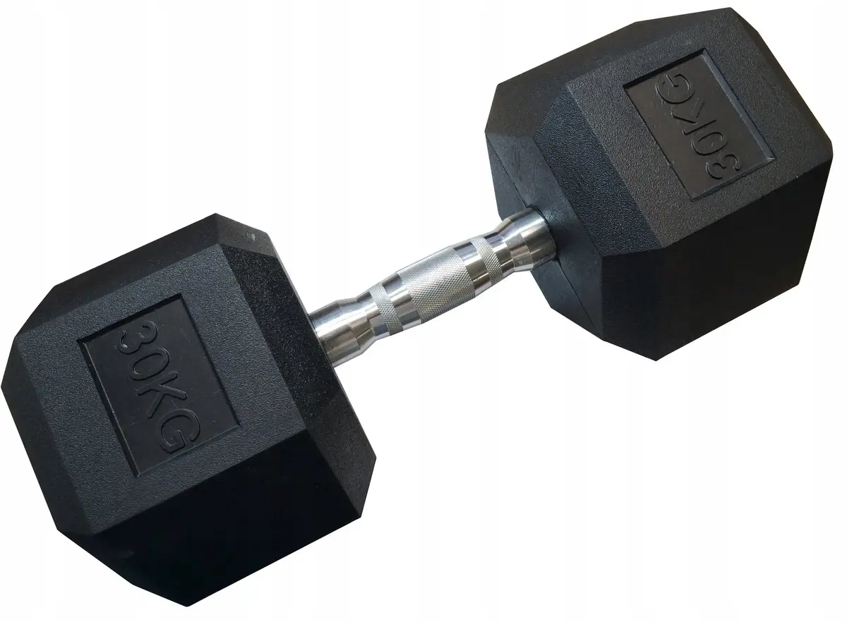 Kubisport 30 kg Sešstūra gumijota vienas