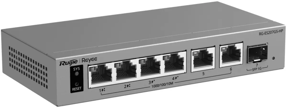 Reyee RG-ES207GS-HP PoE komutators ar 4