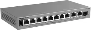 Tīkla komutators Reyee RG-ES211GS-LP ar 8 PoE pieslēgvietām, 2 augšupsaites pieslēgvietām un 1 SFP slotu