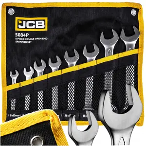 Набор рожковых ключей JCB 8 предметов 8-24 мм в чехле