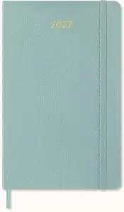 Moleskine 2027 Weekly Pocket Planner Large 13x21cm 12-Month Limited Edition Synthetic Snakeskin Sage Green