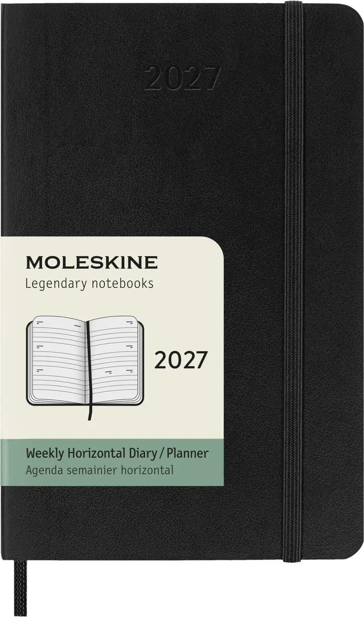Moleskine 2027. gada horizontālais nedēļas plānotājs
