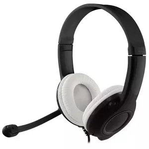 Austiņas MEDIA-TECH MT3573 vadu binaurālas salokāmas ar buma mikrofonu, kabelis 1,9 m, USB, melnas