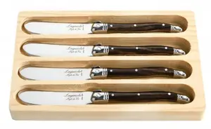 Laguiole Butter Knife Dark Wood Set of 4