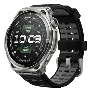 Amazfit Balance 3 Smartwatch Stainless Steel Case 1.5 Inch AMOLED Display Zepp OS 64 GB NFC Wi-Fi Bluetooth Black Silicone Band