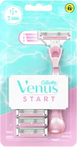 Gillette Venus Start Women's Razor with 3 Replacement Blade Refills