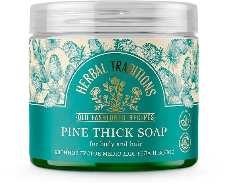 Biomika HERBAL TRADITIONS Melnās ziepes Priede