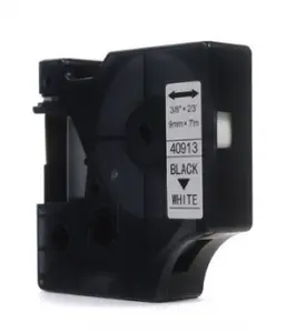 JetWorld aizvietotājs Dymo D1 melns uz balta lenta 9mm x 7m priekš LabelManager 100, 100Plus, 100Series, 120P
