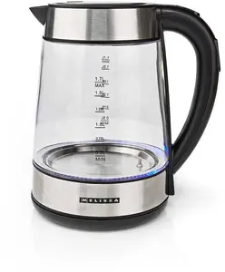 Melissa 16130311 Electric Kettle 1.7 L 2200 W Transparent Black Stainless Steel