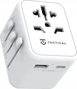 Skross Tactical Дорожный адаптер для EU, UK, USA, Japan, Australia, China с 1 портом USB-C и 1 портом USB-A 12Вт Белый