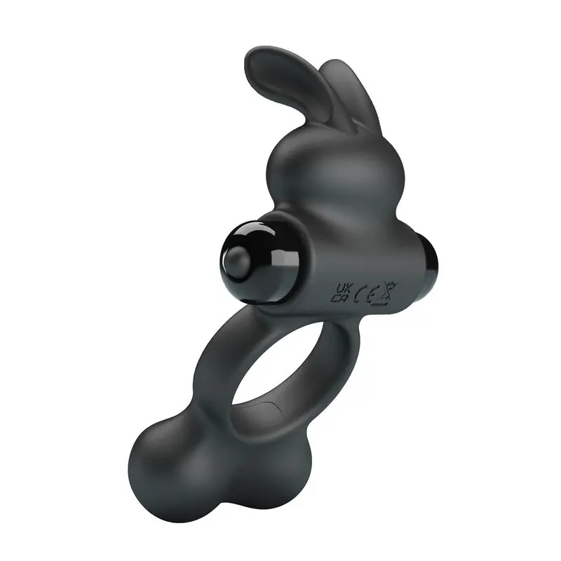 FOR HIM Vibrating Penis Ring with Bunny Stimulator Photo 2