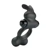 FOR HIM Vibrating Penis Ring with Bunny Stimulator Photo 2