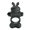 FOR HIM Vibrating Penis Ring with Bunny Stimulator Photo 5