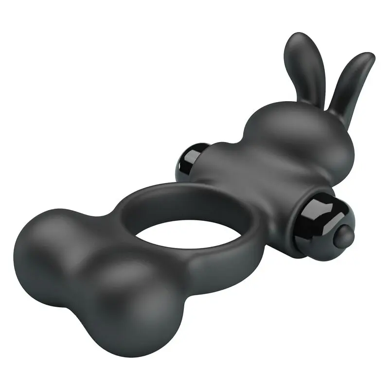 FOR HIM Vibrating Penis Ring with Bunny Stimulator Photo 6
