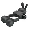 FOR HIM Vibrating Penis Ring with Bunny Stimulator Photo 6