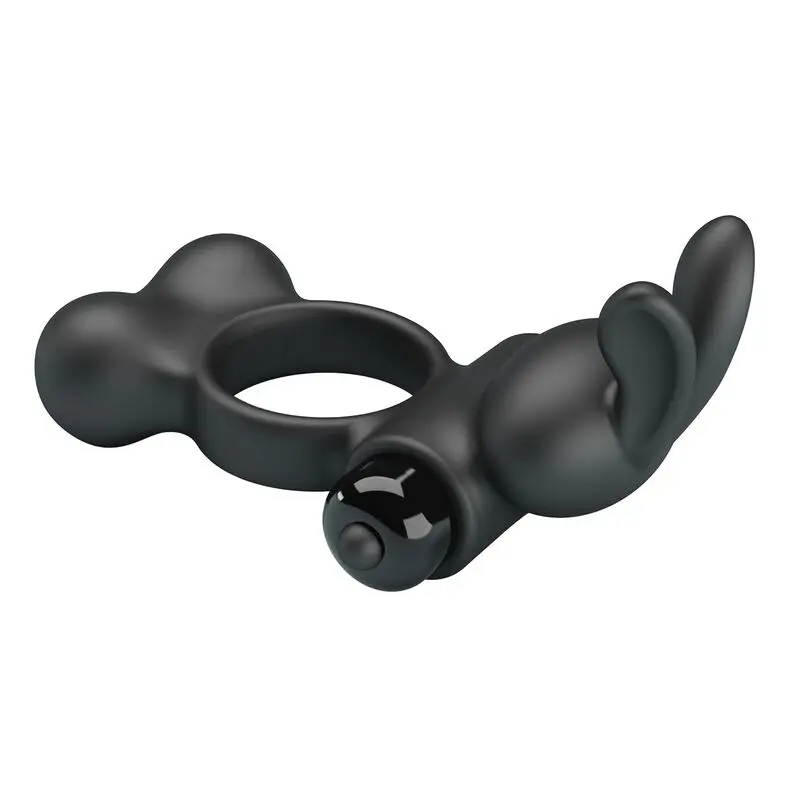 FOR HIM Vibrating Penis Ring with Bunny Stimulator Photo 7