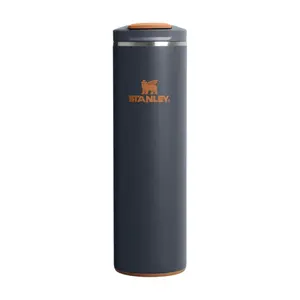 STANLEY The Transit Fliptop Mug 0.47L Zilganpelēka Nerūsējošā tērauda termokruķe ar vakuumizolāciju un Aerolight tehnoloģiju