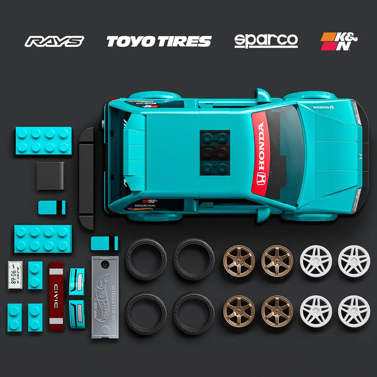 MATTEL Конструктор Custom ’90 Honda Civic EF Photo 4