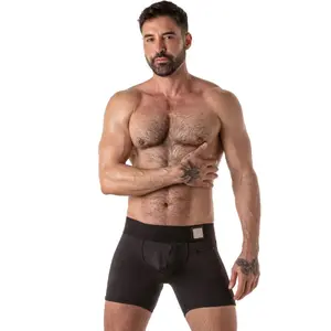 LOCKER GEAR Мужские трусы-шорты Wide Waistband Trunk Black L Мягкая эластичная ткань Анатомический мешочек Задняя молния