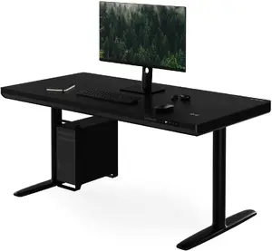 Jan Nowak ELLIS Electric Sit-Stand Desk with Drawer and Qi Wireless Charger, 1400 mm, Black
