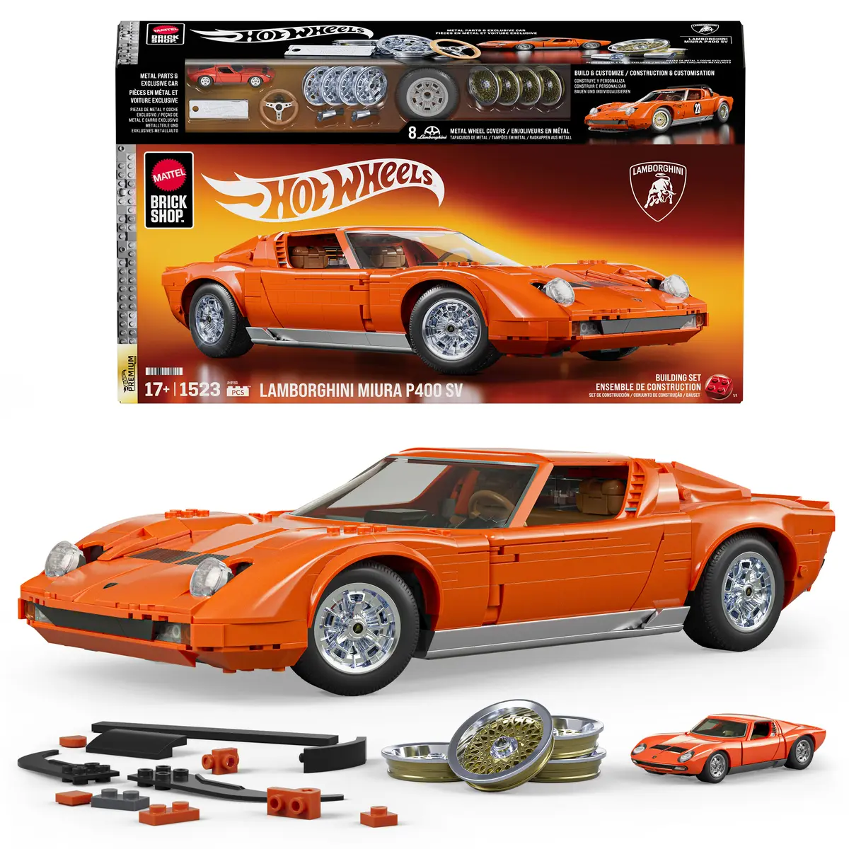 Mattel Hot Wheels ’71 Lamborghini Miura P400 SV konstruktors Photo 7