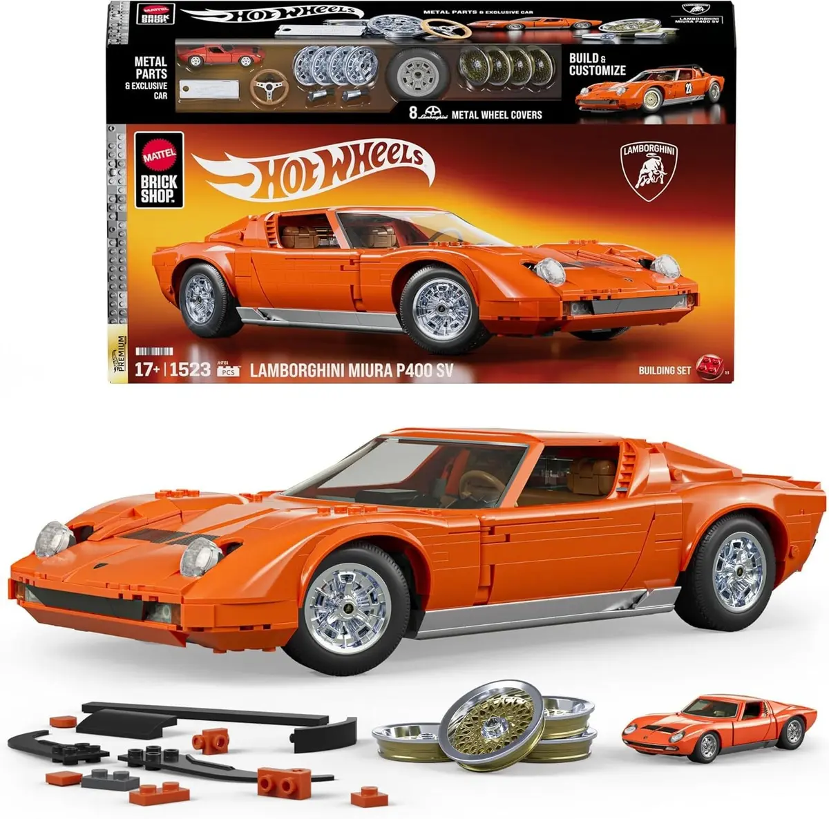 Mattel Hot Wheels ’71 Lamborghini Miura P400 SV konstruktors Photo 13