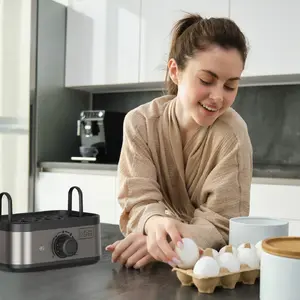Яйцеварка Black & Decker BXKS4800E 400 Вт на 6 яиц черная с регулировкой твердости звуковым сигналом и мерным стаканом