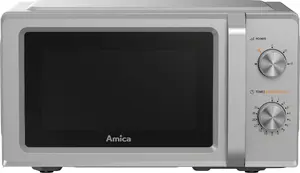 Отдельностоящая соло микроволновая печь Amica MMF20M4S 20 л 700 Вт поворотное управление серебристая