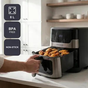 Black & Decker BXAF8001E Аэрофритюрница 1700 Вт 8 л Сенсорное управление ЖК-дисплей Черный