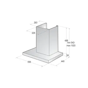 Gorenje WHT66236B Wall-mounted Black Hood 469 m³/h Ducted/Recirculating LED Energy Class A