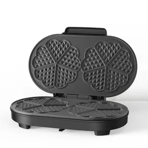 Black+Decker BXFC3200E Waffle Maker 1400 W Heart Shape Adjustable Temperature Non-Stick Coating Black