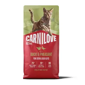CARNILOVE ACTIVE Сухой корм для кошек Утка и Фазан для стерилизованных взрослых всех пород 6 кг