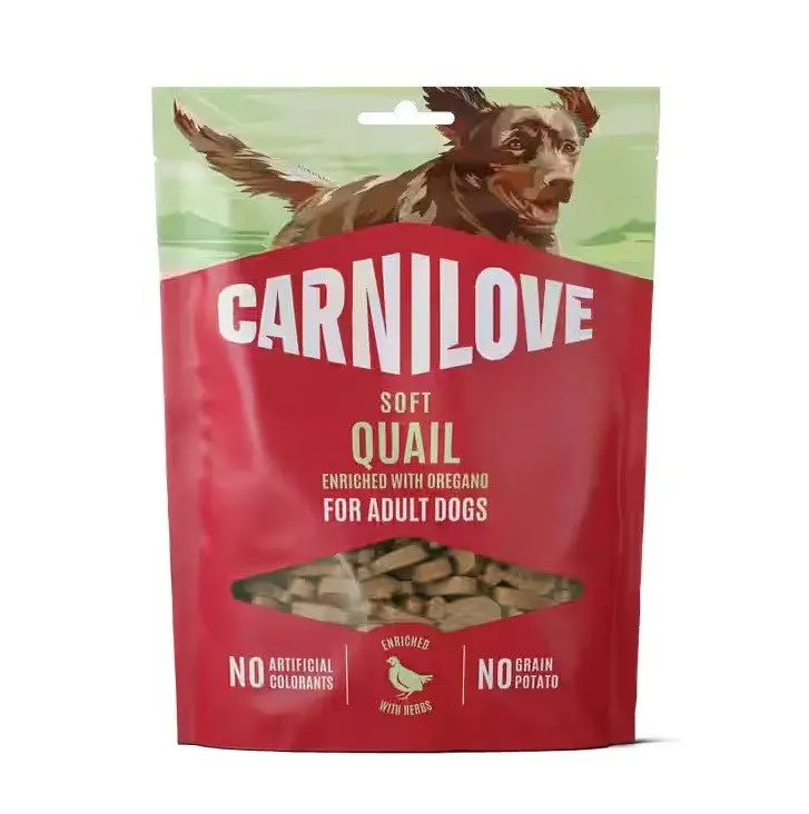 Mīkstais suņu kārums CARNILOVE Quail enriched