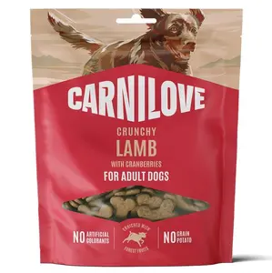 CARNILOVE Crunchy Lamb with cranberries лакомство для собак 200г ягненок без зерна