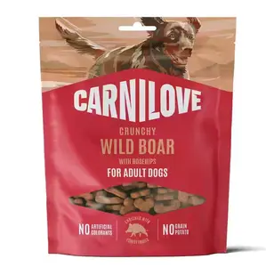 CARNILOVE Crunchy Wild boar with rosehips лакомство для собак кабан с шиповником беззерновое гипоаллергенное
