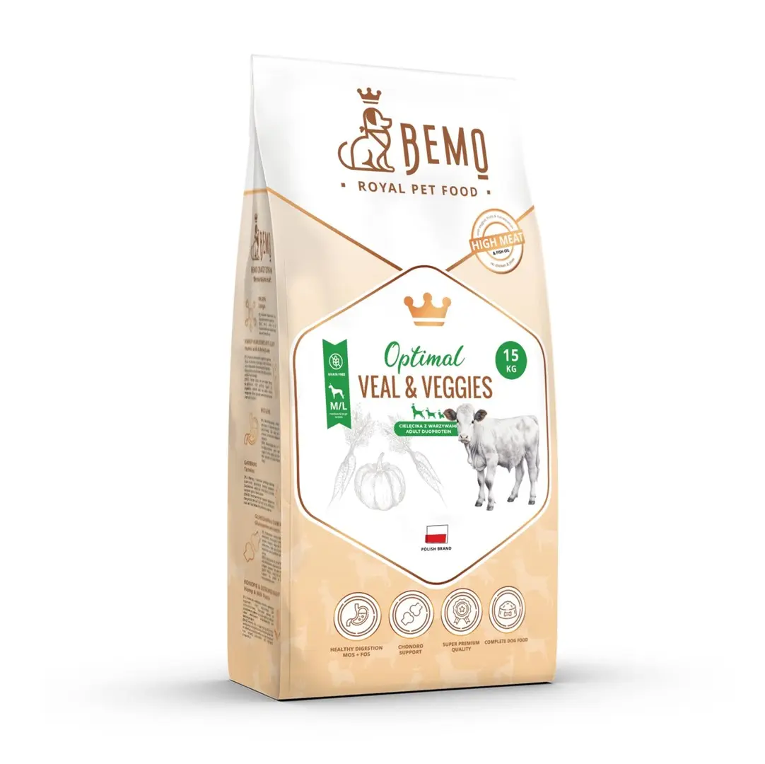 Sausā suņu barība BEMO Optimal Teļa