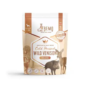 BEMO Cold Pressed Wild Venison Сухой корм холодного отжима для собак с дичью и олениной