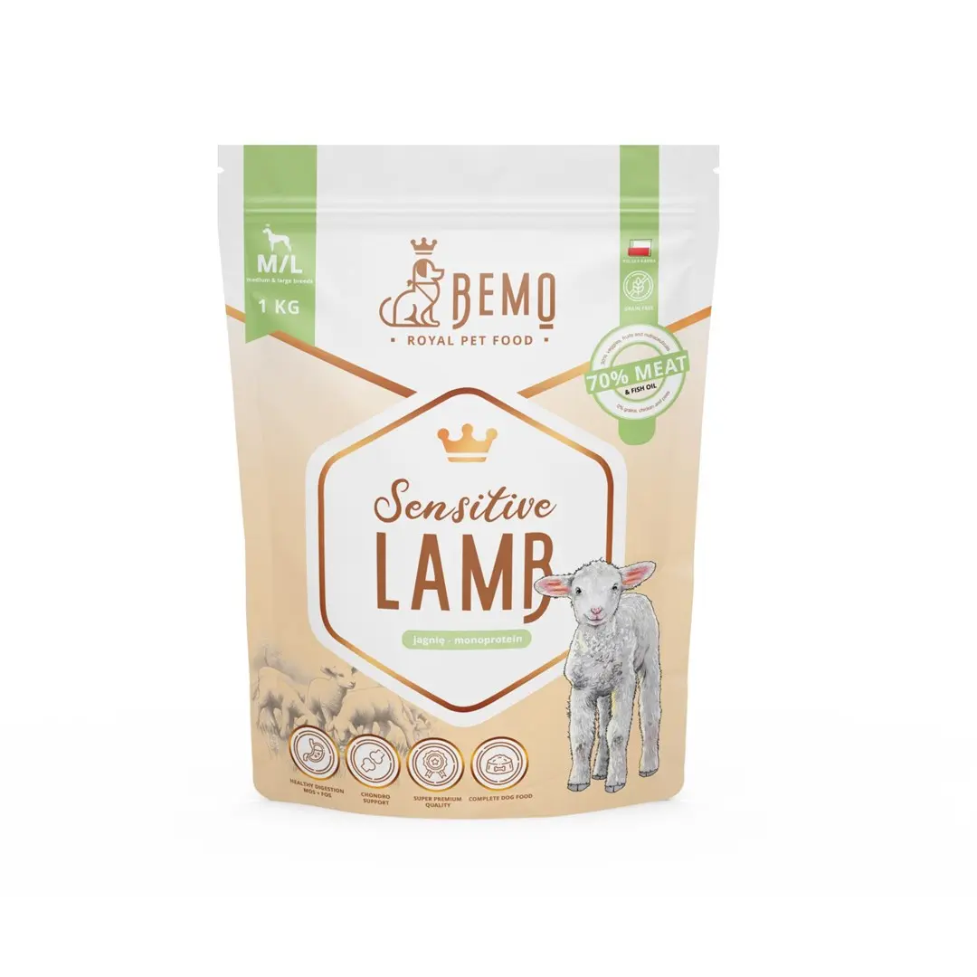 BEMO Sensitive Lamb Medium/Large Sausā suņu