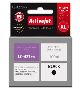 Activejet AB-427BNX Ink Cartridge Black 109 ml Compatible Replacement for Brother LC-427BXL Supreme Dye-Based Inkjet Printing Single Pack