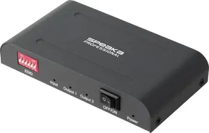 SpeaKa Professional SP-HSAE-100 2 portu HDMI sadalītājs ar USB-C ieeju 7680 x 4320 pikseļi melns