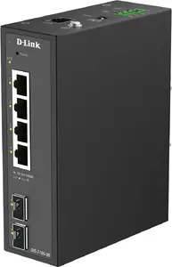 D-Link DIS-210G-06 6-portu viedais pārvaldāmais gigabitu rūpnieciskais komutators
