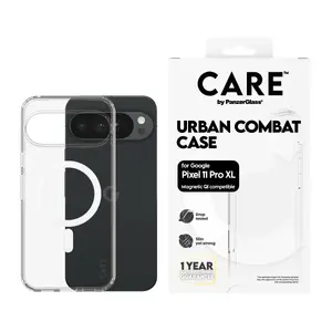 Прозрачный защитный чехол PanzerGlass CARE Urban с белой поддержкой Qi для Google Pixel 11 Pro XL