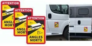 IWH 097612 Magnetic Blind Spot Warning Sign Magnet-Pad 250 x 170 mm