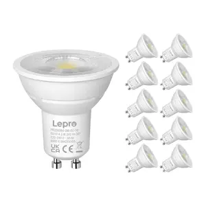 Lepro 200084-DW-EU-10 Светодиодная лампа с цоколем GU10 с регулировкой яркости 4.5W 345 лм 6500K 38° 10 шт.