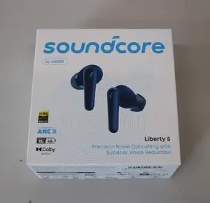 Anker Liberty 5 bezvadu in-ear austiņas ar Dolby Audio, Bluetooth 5.4, aktīvu trokšņu slāpēšanu, mikrofonu un tumši zilu krāsu