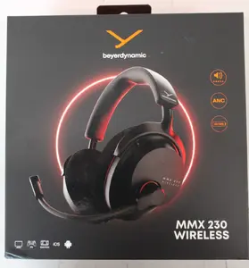Beyerdynamic MMX 230 Over-Ear Wireless Bluetooth Headphones with Active Noise Canceling, Microphone, and Black Finish