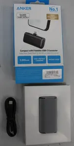 Anker Nano ārējais akumulators ar iebūvētu USB-C savienotāju 5000 mAh melns