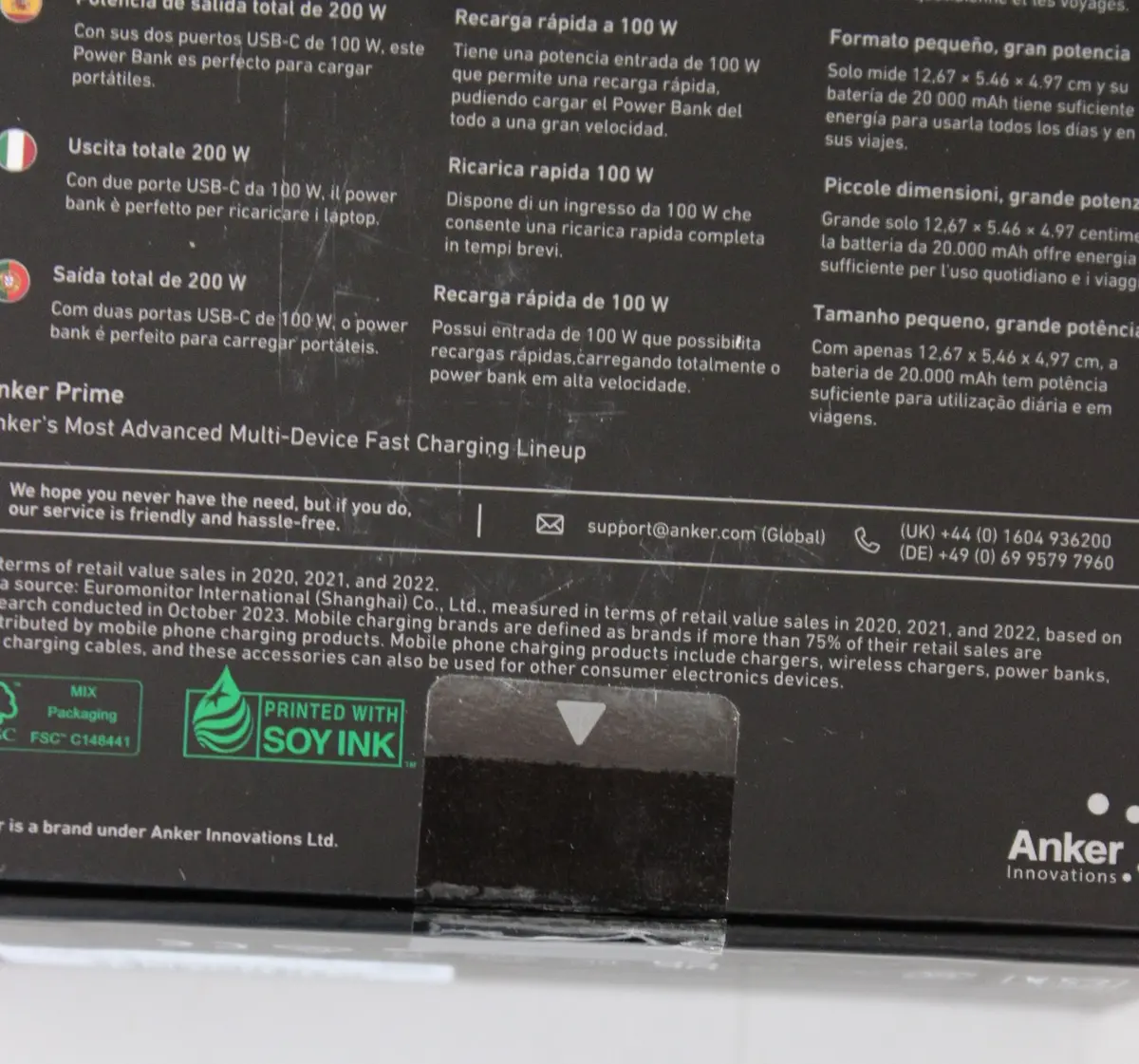 Anker Prime ārējais akumulators 20000 mAh 200W Melns Photo 3